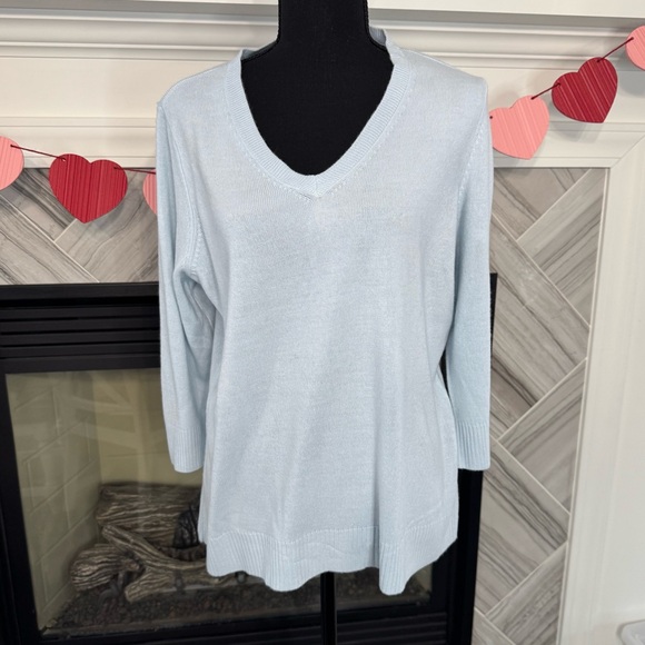 Debbie‎ Morgan XL Baby Blue Sweater - Picture 1 of 2